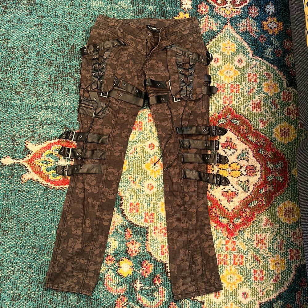 Punk Rave buckle skull pants